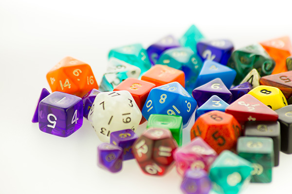 DnD dice - d4, d6, d8, d10, d12, d20