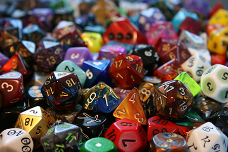 Game dice collecting